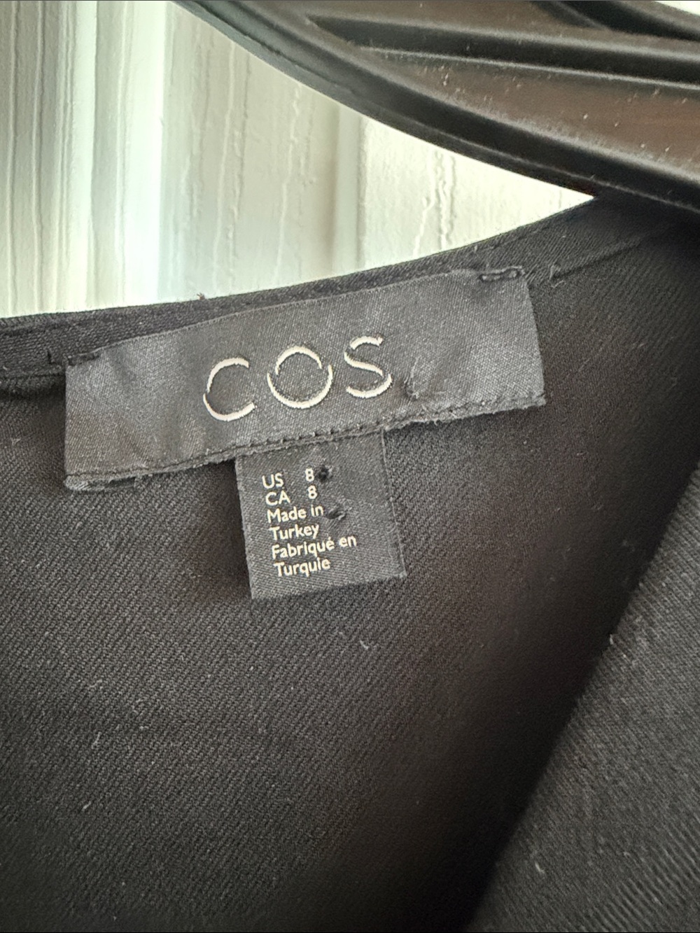 COS Black Wrap-Style Long-Sleeve Jumpsuit size 8 - Picture 5 of 9